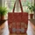 Ornate Antique Book Spines Gold Botanical Embroidery - Book Lover Gift Quilted Tote Bag - 3