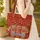 Ornate Antique Book Spines Gold Botanical Embroidery - Book Lover Gift Quilted Tote Bag - 4