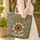 Leopard Print Sunflower Gold Glitter Name Scroll Boho Lifestyle Gift Quilted Tote Bag - 4