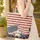 Patriotic American Flag Gold Stars Personalized Star Name - Independence Day Gift Quilted Tote Bag - 4