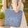 Ornate Bow Floral Wreath Small Bows Heart Accents Denim Blue - Everyday Gift Quilted Tote Bag - 4