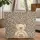 Personalized Name Cream Fur Teddy Bear Leopard Print - Birthday Gift for Girls Quilted Tote Bag - 1