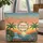 Palm Trees Waterfall Ocean Sunset Floral - Everyday Tote for Tropical Travel Quilted Tote Bag - 1