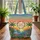 Palm Trees Waterfall Ocean Sunset Floral - Everyday Tote for Tropical Travel Quilted Tote Bag - 3