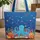 Large Blue Octopus Colorful Coral Reef Tropical Fish Deep Ocean - Ocean Life Lover Gift Quilted Tote Bag - 1