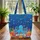 Large Blue Octopus Colorful Coral Reef Tropical Fish Deep Ocean - Ocean Life Lover Gift Quilted Tote Bag - 3