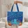 Large Blue Octopus Colorful Coral Reef Tropical Fish Deep Ocean - Ocean Life Lover Gift Quilted Tote Bag - 5