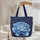 Blue Peony Starry Name Flower - Personalized Everyday Carry Gift Quilted Tote Bag - 5