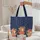 Ornate Teapots Teacups Floral Vines Name Scroll - Tea Lover Everyday Gift Quilted Tote Bag - 5