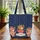Ornate Teapots Teacups Floral Vines Name Scroll - Tea Lover Everyday Gift Quilted Tote Bag - 3