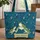 Sea Turtles Ocean Currents Decorative Scroll - Ocean Lover Gift Quilted Tote Bag - 1