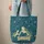 Sea Turtles Ocean Currents Decorative Scroll - Ocean Lover Gift Quilted Tote Bag - 6