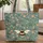 Bumblebee Floral Wreath Personalized - Everyday Nature Lover Gift Quilted Tote Bag - 1