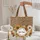 Leopard Print Your Name Floral Wreath Sunflowers Daisies Earthy Boho Lifestyle Quilted Tote Bag - 5