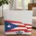 Puerto Rican Flag Personalized Star Name White Stars - Heritage Traveler Gift Quilted Tote Bag - 1