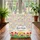 Botanical Tulips Rising Sun Floral Wreath Leaves - Garden Lover Gift Quilted Tote Bag - 3