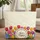 Colorful Tulips Blue Hyacinth Floral Wreath Name - Springtime Gift for Her Quilted Tote Bag - 1