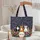 Three Cats Folk Art Flowers Floral Wreath Garden Scene - Cat Lover Everyday Gift Quilted Tote Bag - 5