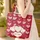 Ruby Red Knitted Hearts - Anniversary Gift for Couples - Valentine's Day Celebration Quilted Tote Bag - 4