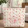Coral Lilac Flower Bouquet Heart Cartouche - Daily Carry Lifestyle Gift Quilted Tote Bag - 1