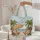 Personalized Beach Umbrella Chairs Seagulls Ocean Name Medallion - Summer Travel Essentials Quilted Tote Bag - 5