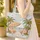 Personalized Beach Umbrella Chairs Seagulls Ocean Name Medallion - Summer Travel Essentials Quilted Tote Bag - 4