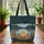 Personalized Campfire Adirondack Chairs Lake - Rustic Cabin Bag Gift Quilted Tote Bag - 3