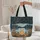 Personalized Campfire Adirondack Chairs Lake - Rustic Cabin Bag Gift Quilted Tote Bag - 5