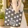 Dark Charcoal Grey Daisy Flower Wreath - Everyday Tote Gift for Garden Lover Quilted Tote Bag - 4