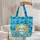 Leaping Dolphins Ocean Waves Seashells Tropical Wreath - Ocean Lover Gift Quilted Tote Bag - 5