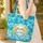 Leaping Dolphins Ocean Waves Seashells Tropical Wreath - Ocean Lover Gift Quilted Tote Bag - 4