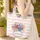 Patriotic Floral Bouquet Stars Stripes Name Medallion - Independence Day Celebration Gift Quilted Tote Bag - 4