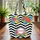 Hibiscus Orchid Chevron Tropical Floral - Travel Essentials Tropical Lifestyle Quilted Tote Bag - 3