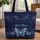 Ornate Glowing Butterflies Swirling Ethereal Light Trails Silhouettes - Everyday Carry Quilted Tote Bag - 1