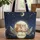 Owls Starry Night Full Moon - Personalized Gift for Owl Lovers Quilted Tote Bag - 1
