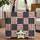 Distressed American Flag Star Patchwork - Independence Day Patriotic Gift Quilted Tote Bag - 1