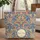 Paisley Teardrop Floral Circular Medallion - Boho Lifestyle Bag Gift Quilted Tote Bag - 1