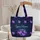 Fuchsia Cyan Ornate Glowing Butterflies Calligraphy Personalized Gift - Butterfly Lover Quilted Tote Bag - 5