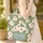 Lush Peony Floral Wreath - Personalized Name Everyday Carryall Quilted Tote Bag - 4