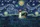 Lighthouse Small House Starry Sky Crescent Moon Waves - Coastal Bag Gift Quilted Tote Bag - 7