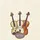 Ornate Violins Cellos Musical Group Swirling Lines - Music Lover Gift for Musician Quilted Tote Bag - 7