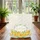 Yellow Orange Daffodil White Narcissus Floral Wreath - Spring Flower Nature Lover Gift Quilted Tote Bag - 3