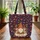 Gnome Toadstool Acorn Fall Leaves Red Berries - Autumn Gnome Bag Gift Quilted Tote Bag - 3