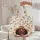 Stylish Woman Dark Skin Straw Hat Sunglasses Abstract Leaf Shapes - Everyday Carryall Gift Quilted Tote Bag - 5