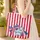 Personalized Star Patriotic Bow Tassels - Independence Day Celebration Gift Quilted Tote Bag - 4