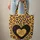 Distressed Personalized Black Heart Leopard Spots - Everyday Carry Gift Quilted Tote Bag - 6