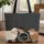 Three Sheep Floral Wreath Your Name - Everyday Tote Farm Animal Gift Quilted Tote Bag - 1