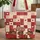 Dachshund Dogs Hearts Polka Dots Red Sweater Sunglasses Name Sign - Dog Lover Gift Quilted Tote Bag - 1