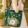 Tropical Foliage Orange Lilies Bird of Paradise Text Wreath - Vacation Travel Quilted Tote Bag - 4