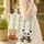 Red Panda Giant Panda Cub Bamboo Floral Wreath Personalized - Animal Lover Gift Quilted Tote Bag - 4